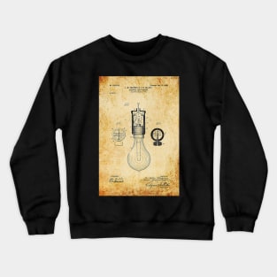 Vintage Light Bulb Patent Crewneck Sweatshirt